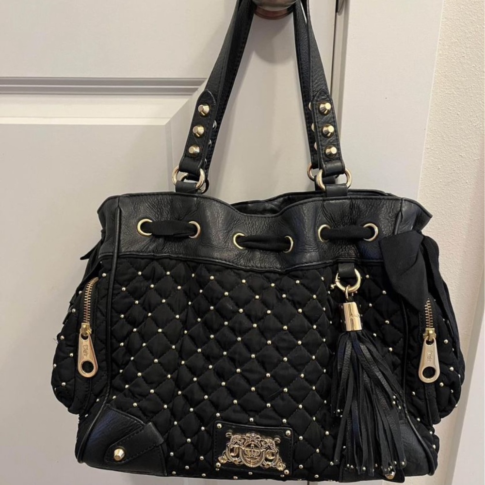 Authentic Juicy couture quilted black handbag